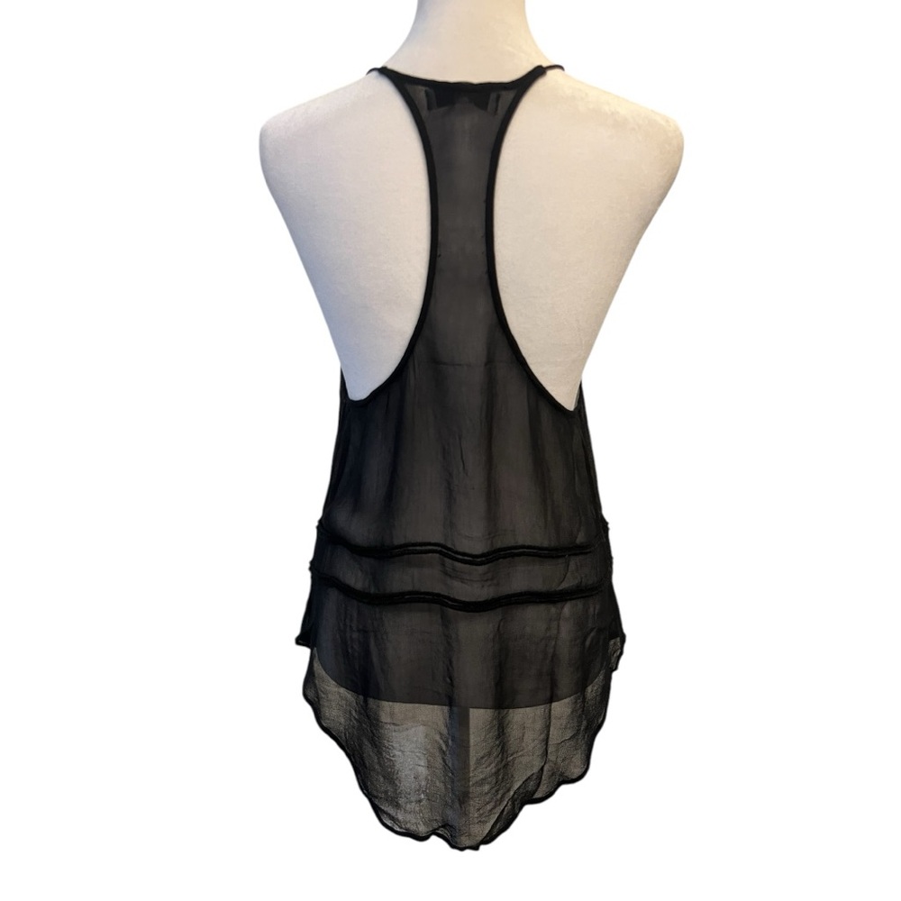 IRO Black sheer Fitted Camisole top - Picture 2 of 10